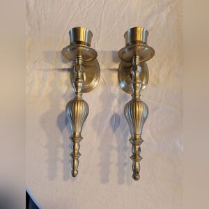 2/100$ Vintage Brass Wall Candle Holders - Pair